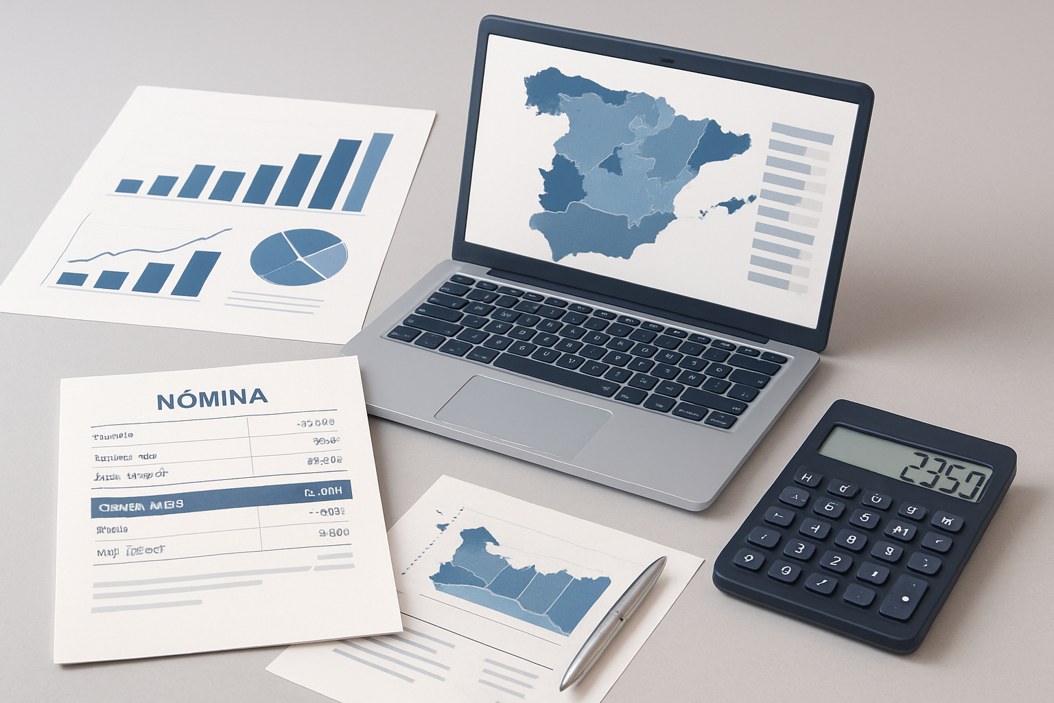 Cálculo del salario neto 2025 en España con IRPF, cotizaciones y comparativa por CCAA