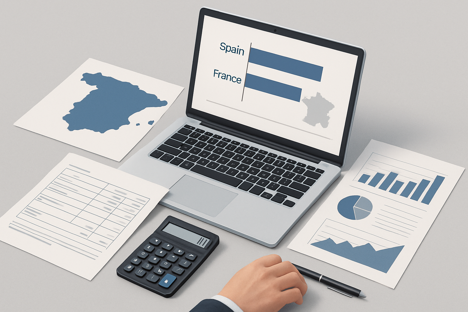 Comparativa de sueldo neto entre España y Francia en 2025: IRPF y cotizaciones