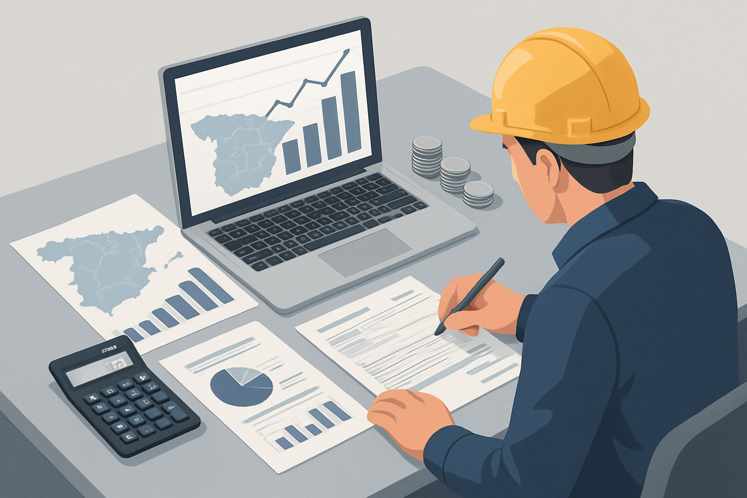 Salarios en la construcción en España 2026: comparativa, IRPF y nóminas