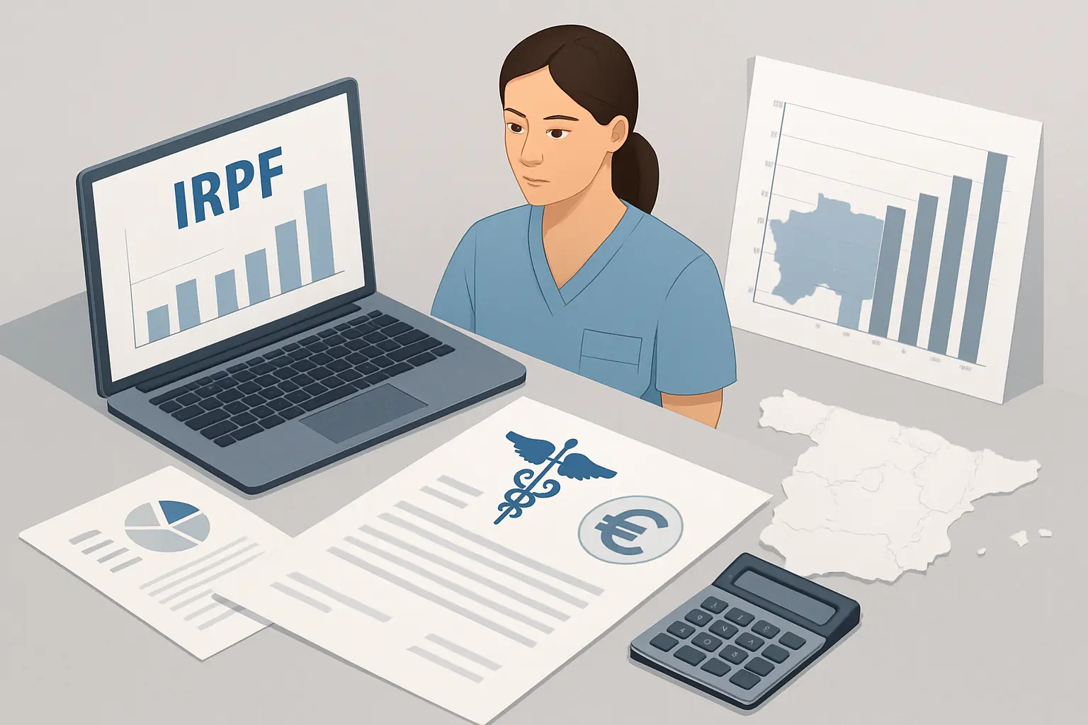 Sueldo neto de un enfermero en España en 2025: IRPF, pagas y comparativa CCAA